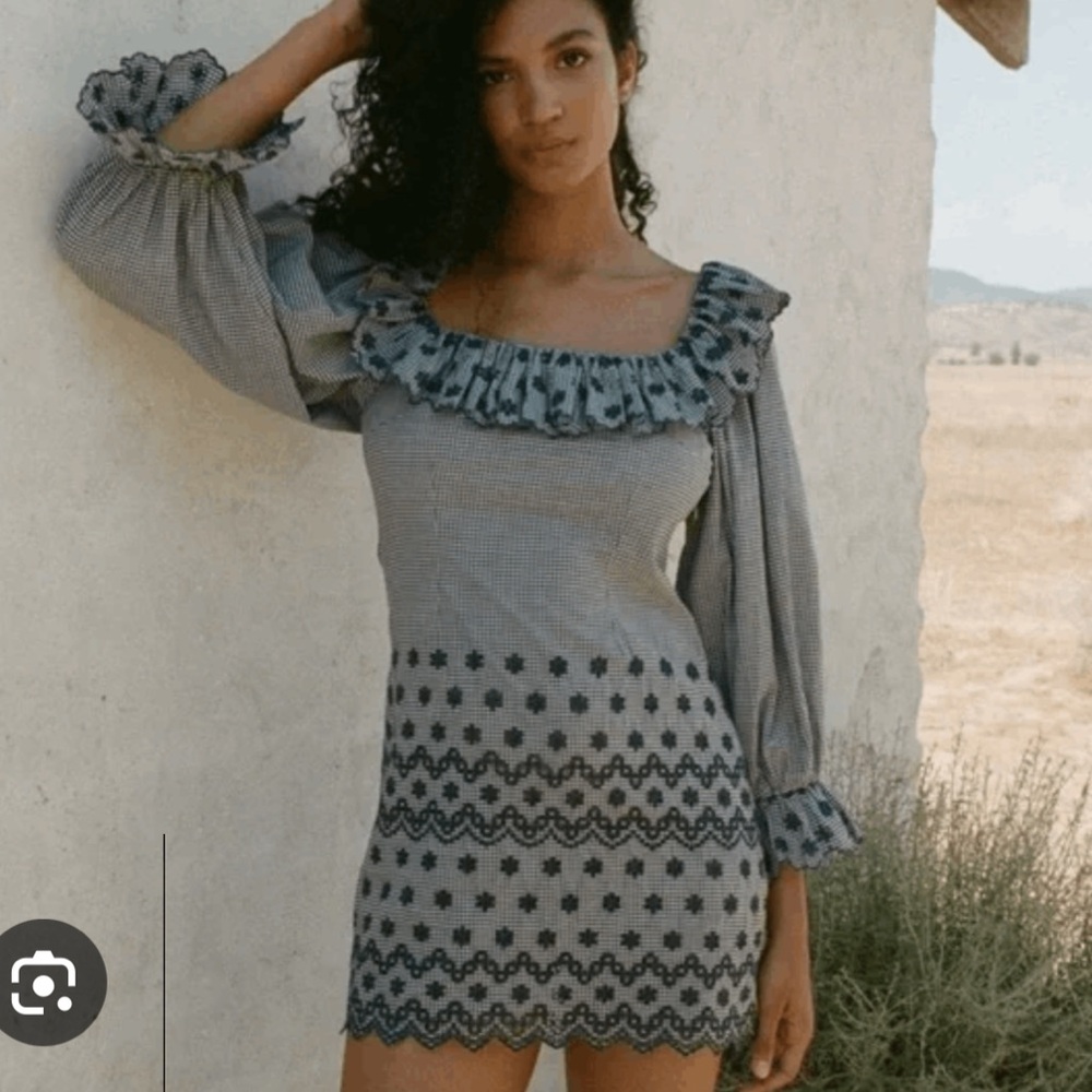Doen Franique Blue Check Dress